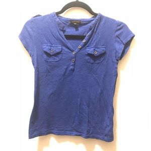 Active Basic Blue Short Sleeve Top
